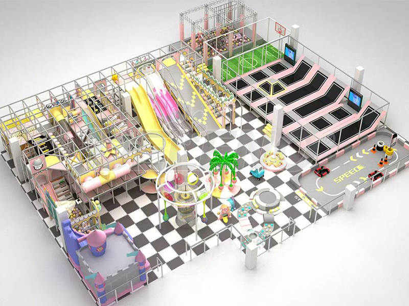 Playground interno vibrante de 160㎡ em Santiago: Diversão para todas as idades